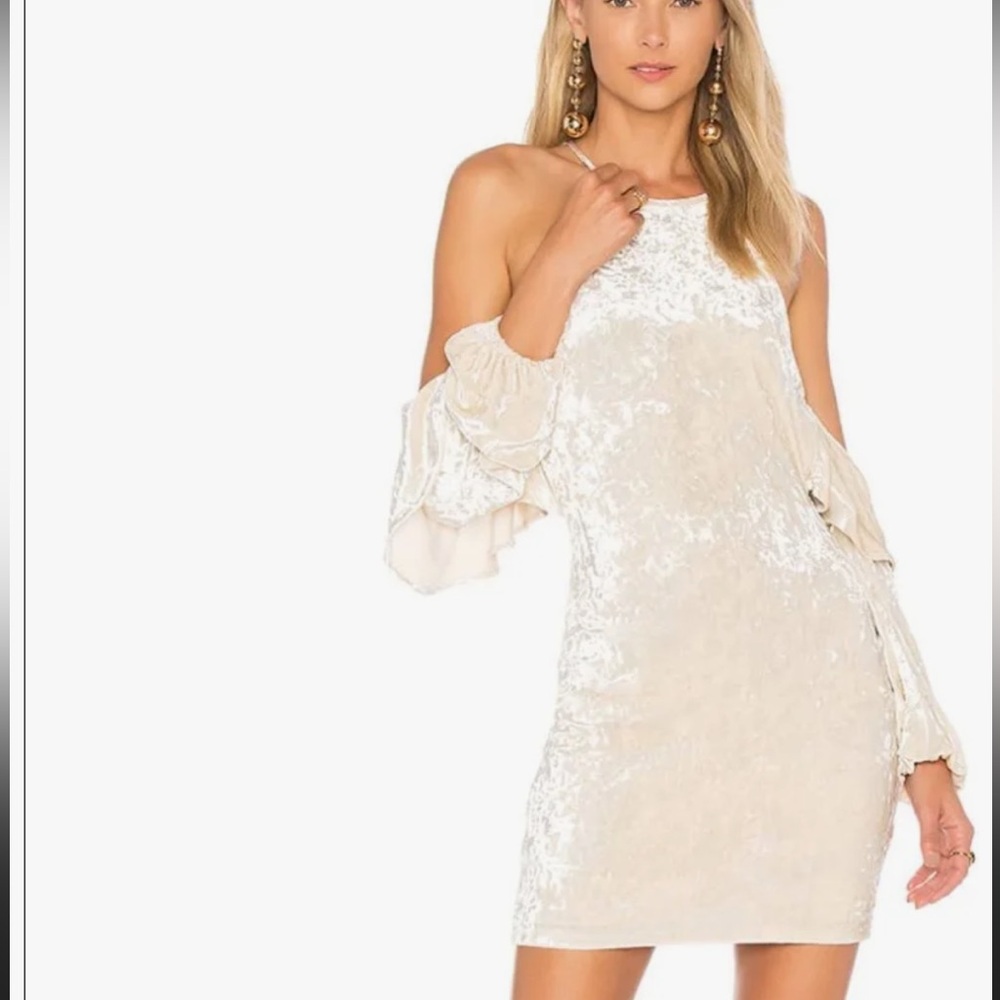 House of Harlow 1960 JO Velevet Cream Dress